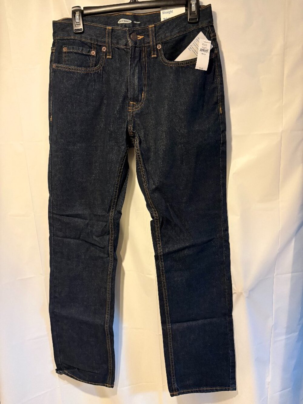 NWT Mens Old Navy Size 30x32 Dark Wash Straight Denim Jeans